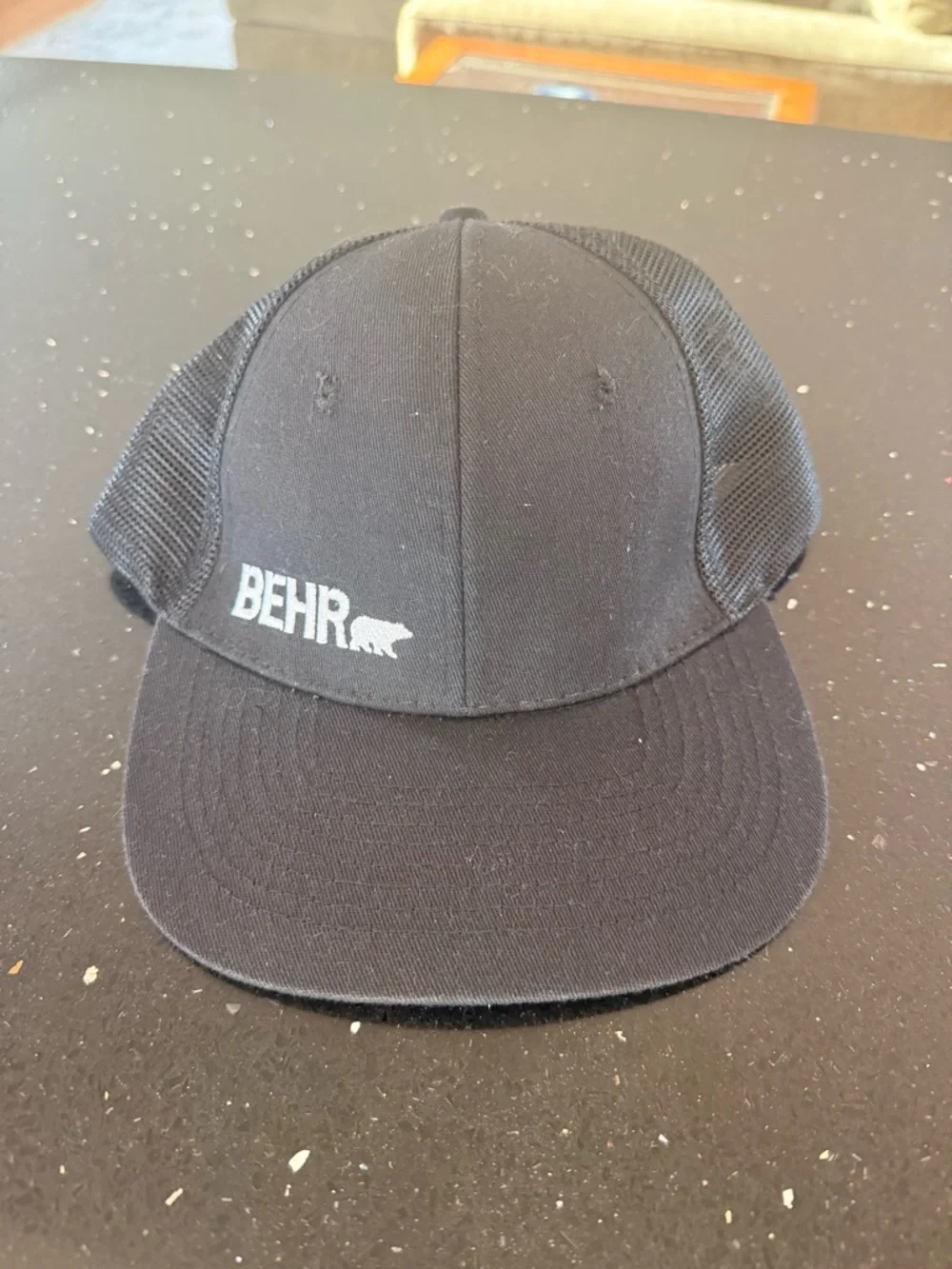 Behr Black Trucker Cap with Logo